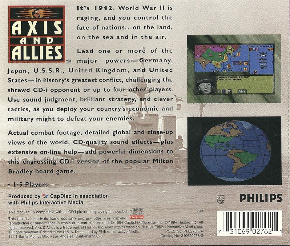 Axis and Allies box art for CD-i